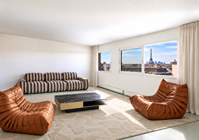 Appartement 2 /3 Pièces - étage elevé avec terrasse vue Tour Eiffel PARIS