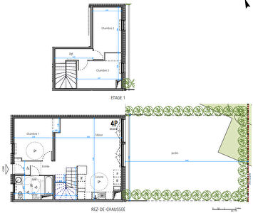 Duplex avec 3 chambres et jardin privatif dans résidence neuve