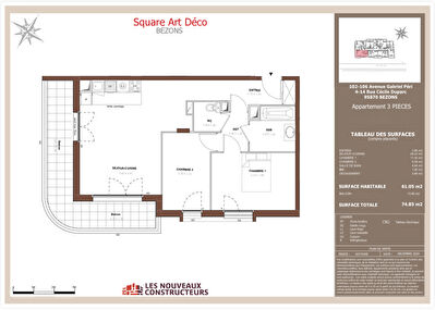 Appartement Bezons 3 pièces 61 m2 BEZONS