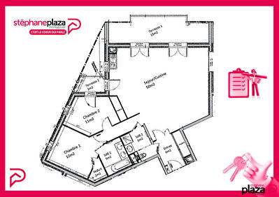 Appartement Annemasse centre grand 3 pièces + garage