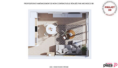 Appartement 4 pièces - Dernier étage avec terrasse  et vue montagne