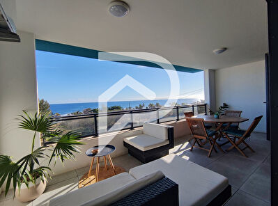 T3 haut de gamme. Vue mer. Résidence récente