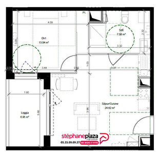 Appartement Bordeaux 2 pièce(s) 44.8 m²