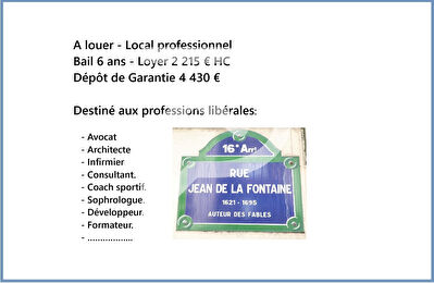 A LOUER - LOCAL PROFESSIONNEL
