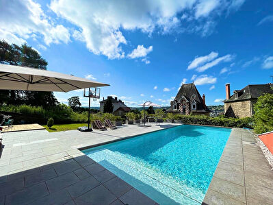 Brive-la-Gaillarde, villa en Brasier, 4 chambres, 1 bureau, piscine, 182.63 m2 !