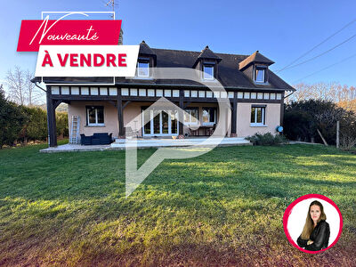 Propriété de charme néo normande au bord de l'Eure commune avec écoles, commerces