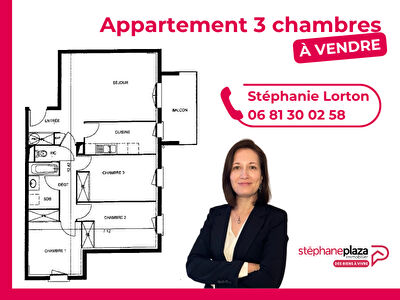 Appartement, résidence récente à Lons le Saunier, 3 CH, terrasse, stationnements,