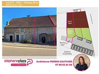 Maison appartement à réhabiliter - jardin - stationnements - cave - remise - St Germain les Arlay
