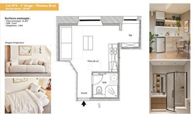 Appartement à rénover 19m² LONS LE SAUNIER