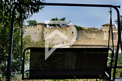 Maison de ville 3 faces avec jardin ? Vue imprenable sur la Cité de Carcassonne