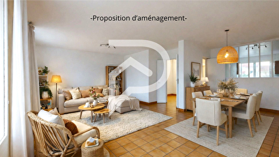 MAISON de 125 m2 avec 4 chambres, séjour double, jardin et garage