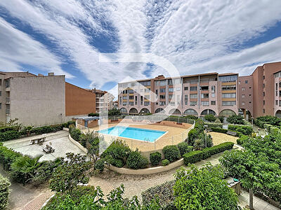 Appartement T2 cabine meublé avec loggia, piscine et ascenseur -À 400 m de la plage -Cap d'Agde Richelieu