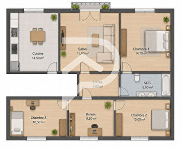 A VENDRE HERSERANGE : APPARTEMENT 3 CHAMBRES + GARAGE + CAVE