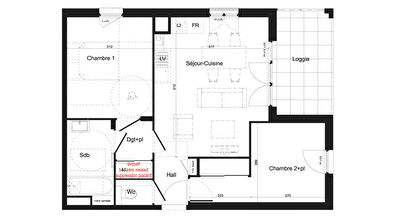 Appartement T3 NEUF de 54 m² avec garage et loggia - proximité immédiate CEUBA