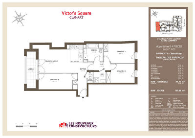 Appartement Clamart 4 pièce(s) 78.72 m2