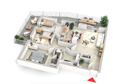 élégant appartement T4 de 81m2 + BALCON SPACIEUX À VENDRE