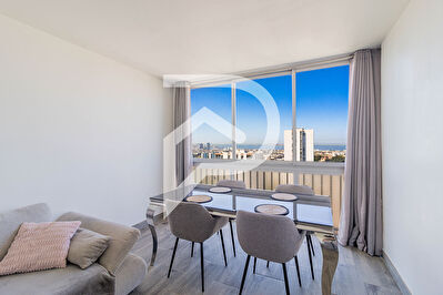 Marseille 13014, appartement lumineuxT3 de 61m2 vue mer imprenable.