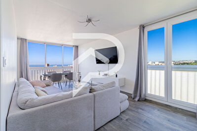 Marseille 13014, appartement lumineuxT3 de 61m2 vue mer imprenable.