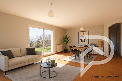Maison de plain-pied de 104 m2 avec sous sol total