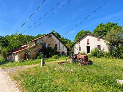 Ferme du 19ème de 7 pièces divisée en 2 logements sur terrain de 2500 m², CAGNOTTE